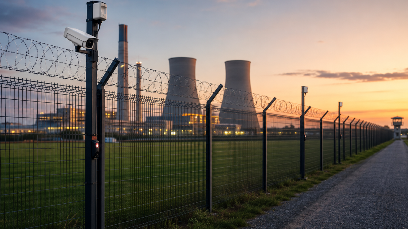 Modern perimeter security systems protecting aircraft, power plants, manufacturing facilities and industrial sites using advanced perimeter intrusion detection systems (PIDS)