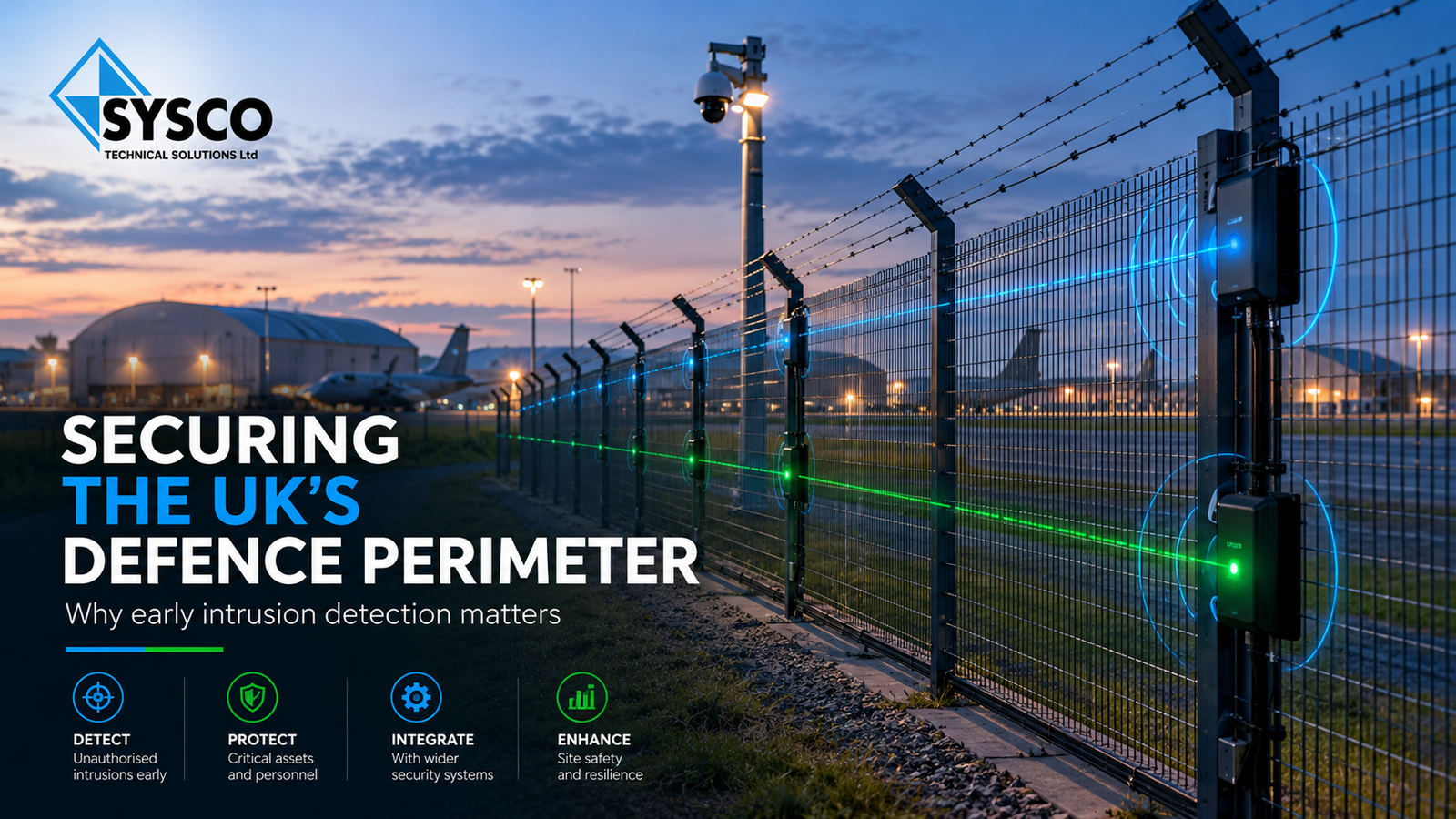 UK military site perimeter security with intrusion detection systems by Sysco Technical Solutions